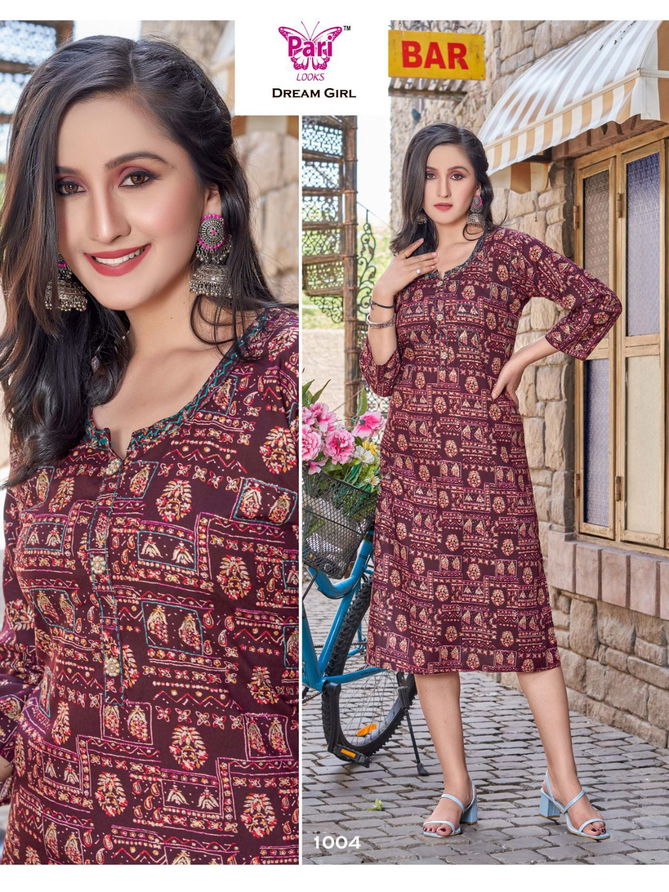 Dream girl By Pari Printed Kurtis Catalog